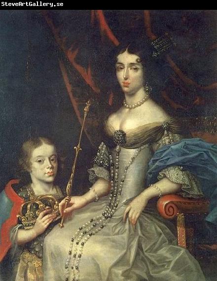 Daniel Schultz the Younger Portrait of Maria Kazimiera with her son Jakub Ludwik